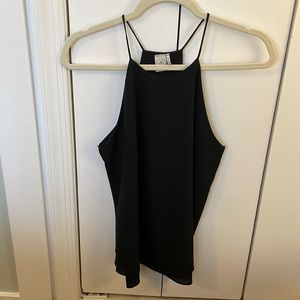 Paper Crane, simple black tank